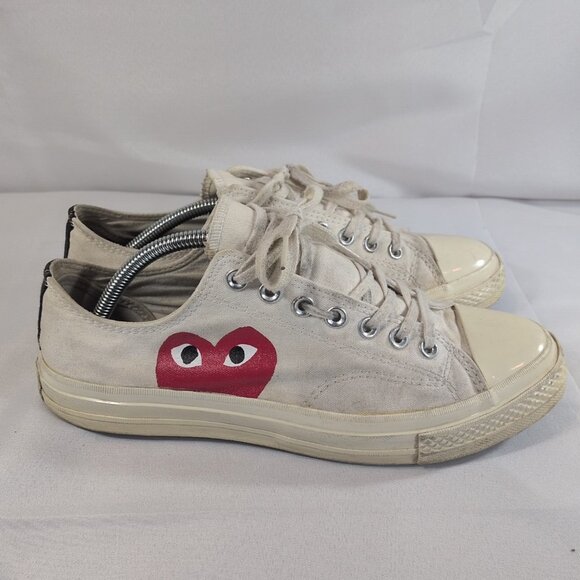 Converse Comme des Garcons Play x Chuck 70 Milk White Heart 150207C Mens 10 W 12 - Picture 1 of 16